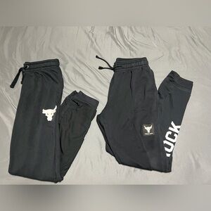 2 under armour project rock terry jogger pants size Small
